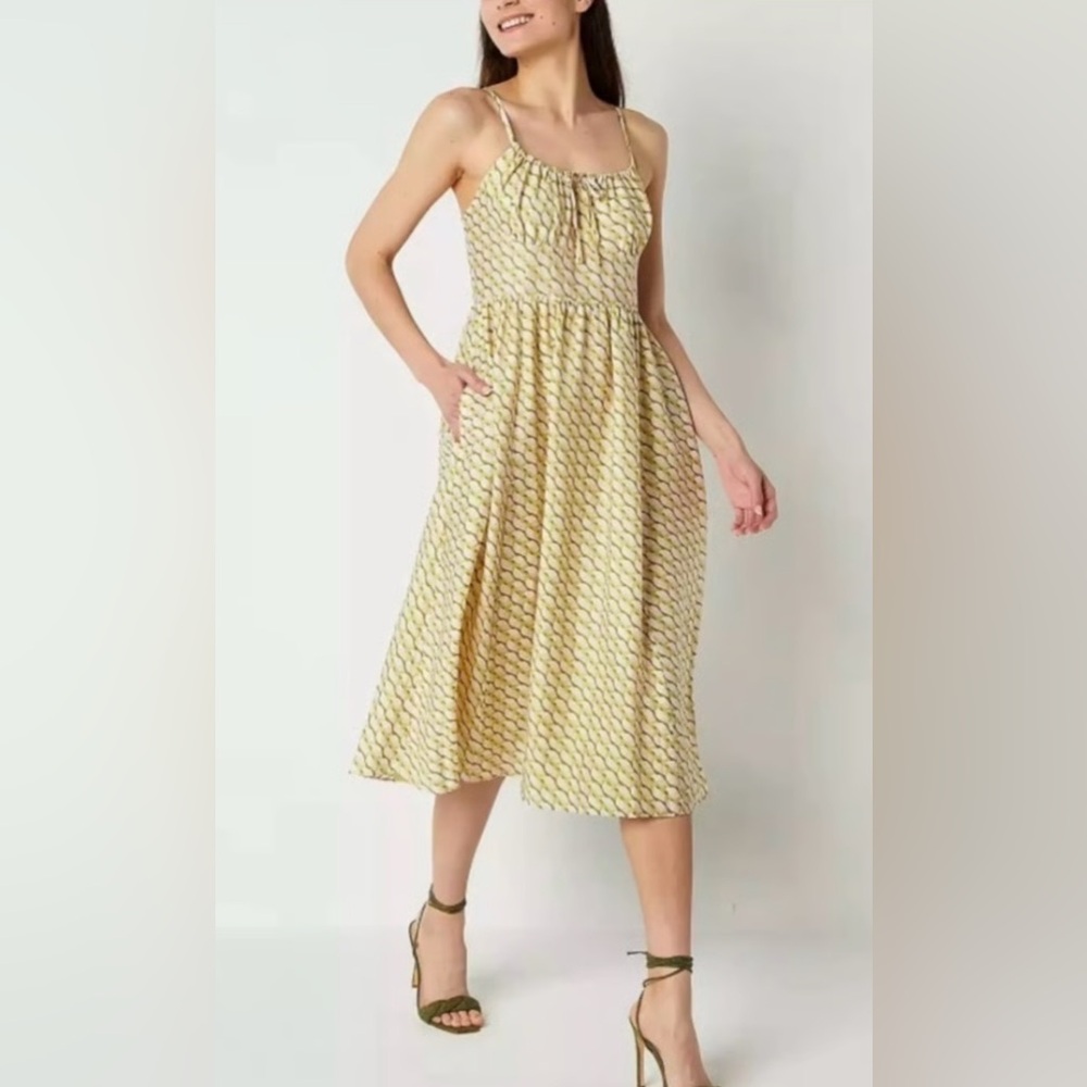 Ryegrass Elegant Yellow Patterned Dress size xs nwt   A95